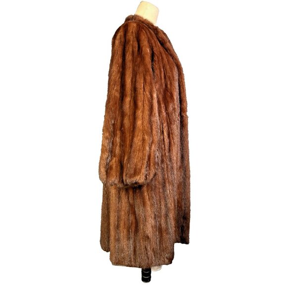 VINTAGE GLAM  PUFF SLEEVE MINK FUR FULL LENGTH POCKETS - Picture 5 of 12